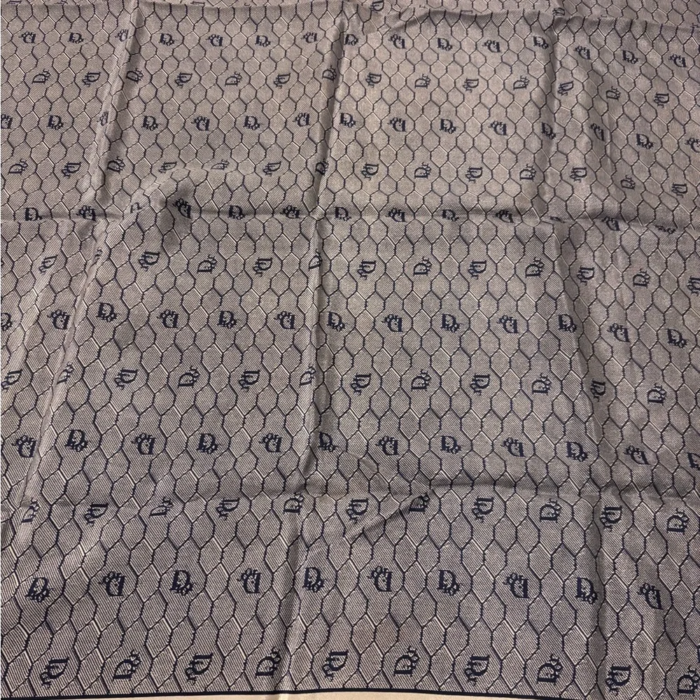 Dior Blue and Cream Scarf